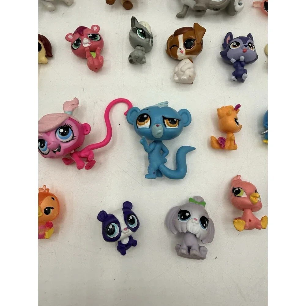 Lot Of 27 Littlest Pet Shop Figures : Mini + Large - Monkey Cat Fish Bird Dog +
